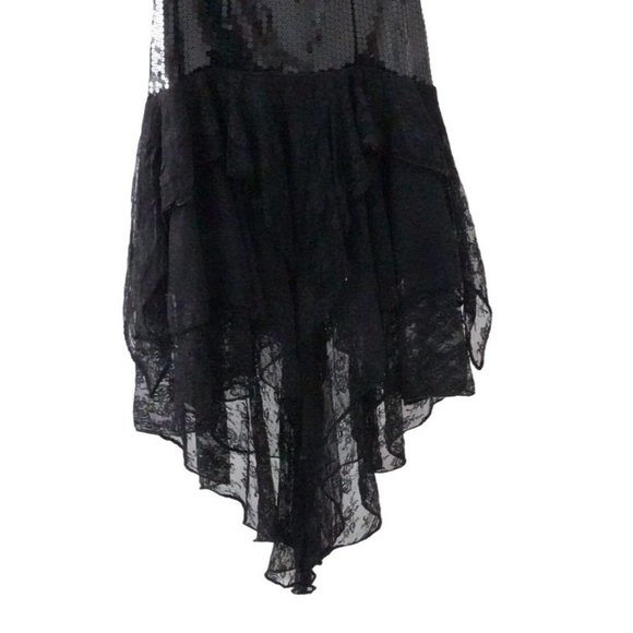 Vintage Climax Dress David Howard Karen Okada Cocktail Party Black Sequins Lace - Picture 4 of 13